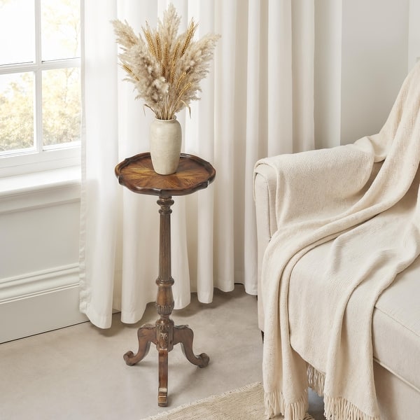 Handmade Chatsworth Vintage Oak Pedestal Plant Stand