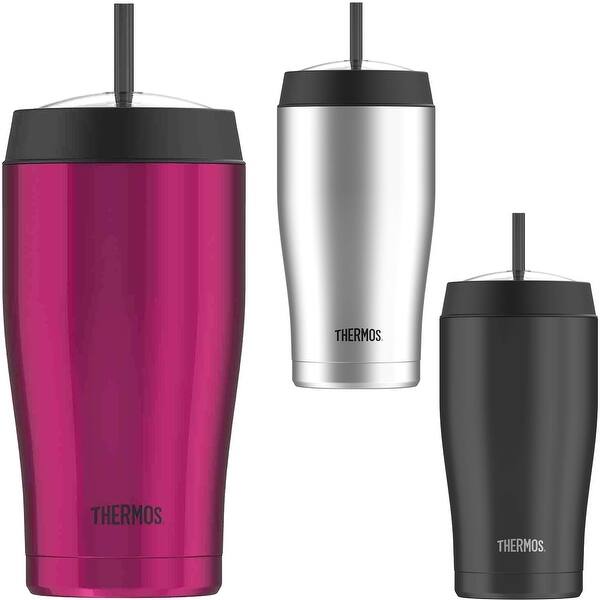 Thermos 22 oz. Vacuum Insulated Stainless Steel Cold Cup with Straw