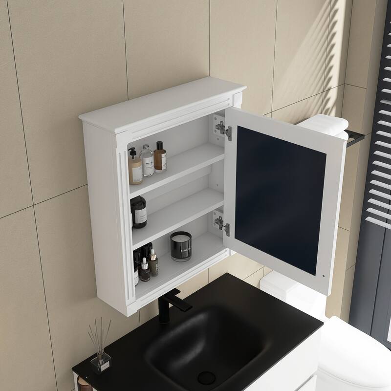 24'' x 27'' Wall Mounted Medicine Cabinet with Height Adjustable Shelf