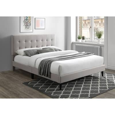 Ovis Milan Upholstered Platform Bed, Tufted Bed