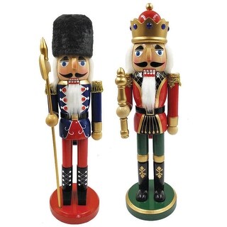 14 Inch King And Guard Nutcracker, Set Of 2 - Gold - On Sale - Bed Bath ...