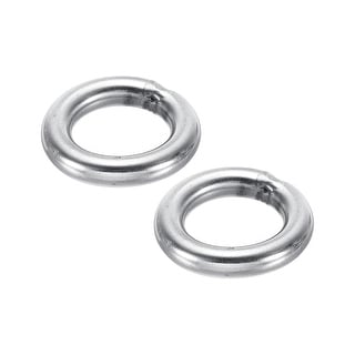 Metal O Rings, 2 Pcs 304 Stainless Steel Round Rings for Hardware Bags ...