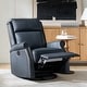 preview thumbnail 6 of 43, HULALA HOME Alina Modern 20''w Genuine Leather Swivel Rocker Nursery Manual Recliner Chair with Rolled Arms