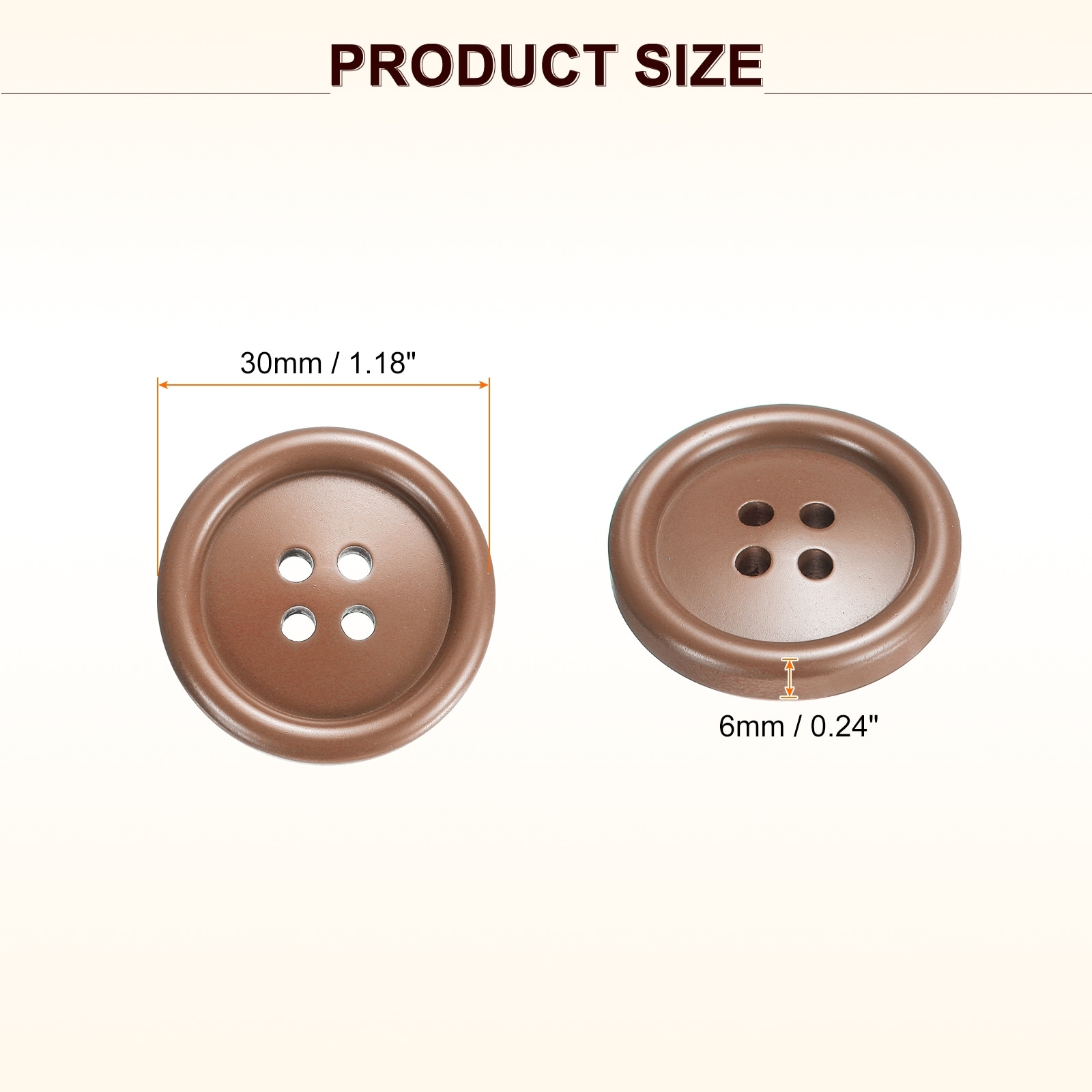 Sewing Button 4 Holes Resin Round Craft Replacement Button for Clothing DIY Crafts Decoration
