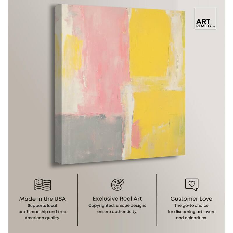Blush and Sunshine Canvas by Art Remedy, Gallery Wrapped