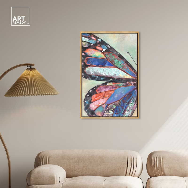 Art Remedy Butterfly Part I Framed Butterfly 1 Piece Canvas Wall Art