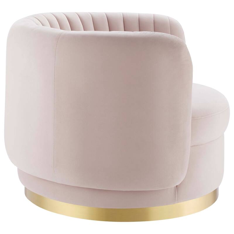 Embrace Tufted Performance Velvet Performance Velvet Swivel Chair