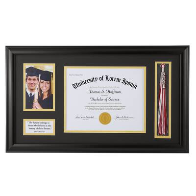 Graduation Photo and Diploma Keepsake Frame