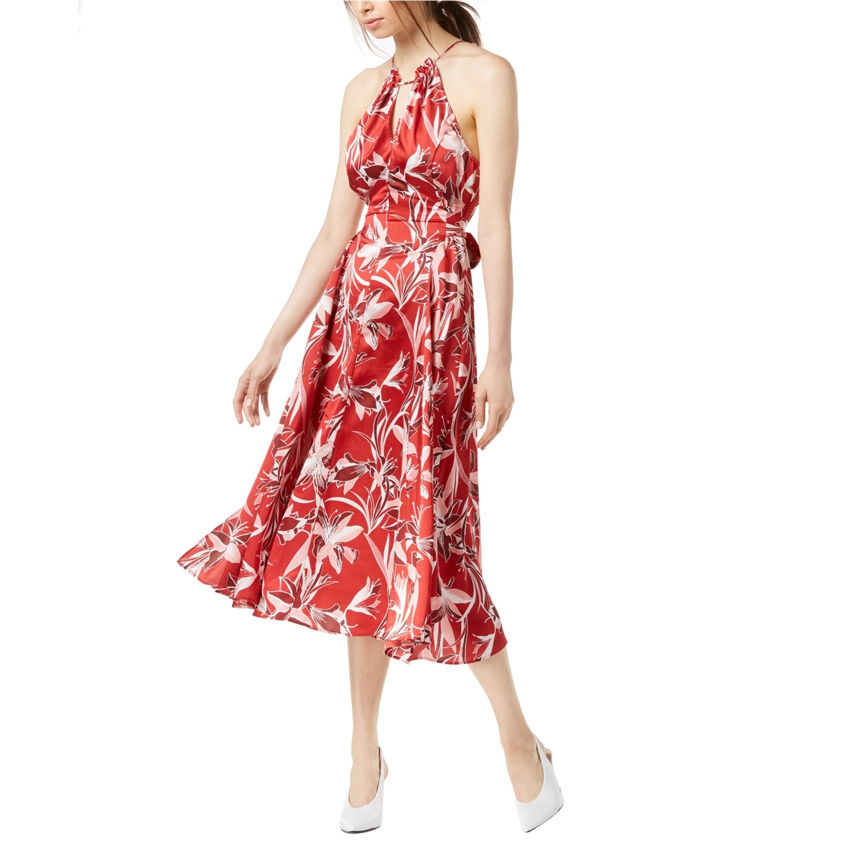 ladies floral midi dress