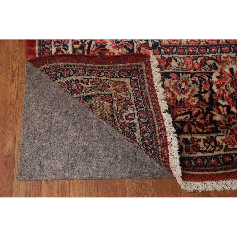Hand Knotted Oriental 100% Wool Carpet Traditional Floral Red Mahal Area Rug - 14' 2'' X 10' 1''