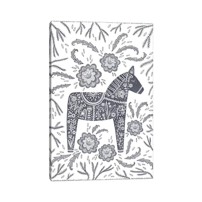 iCanvas "Swedish Grey Dala Horse" by Nic Squirrell Canvas Print
