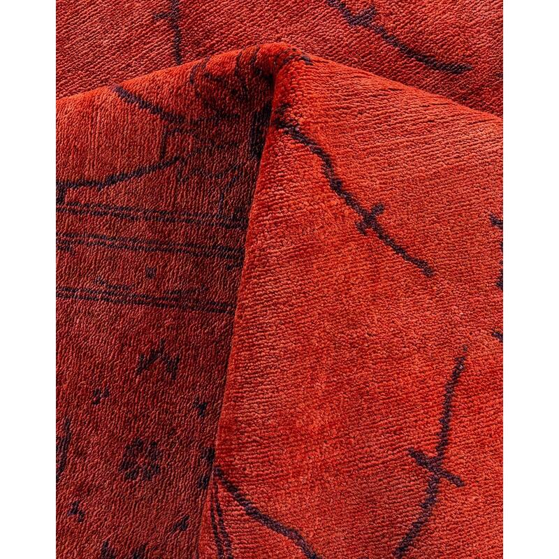 Contemporary Overdyed Wool Hand Knotted Area Rug - 8' 1" x 10' 2"