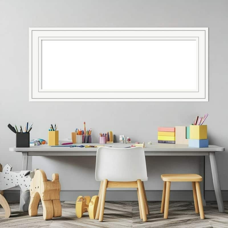 Amanti Art Craftsman White Framed Dry Erase Magnetic Board