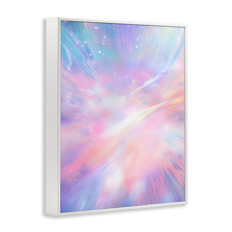 Stupell Iridescent Nebula Abstraction Framed Giclee Art Design By Franklyn Gregory