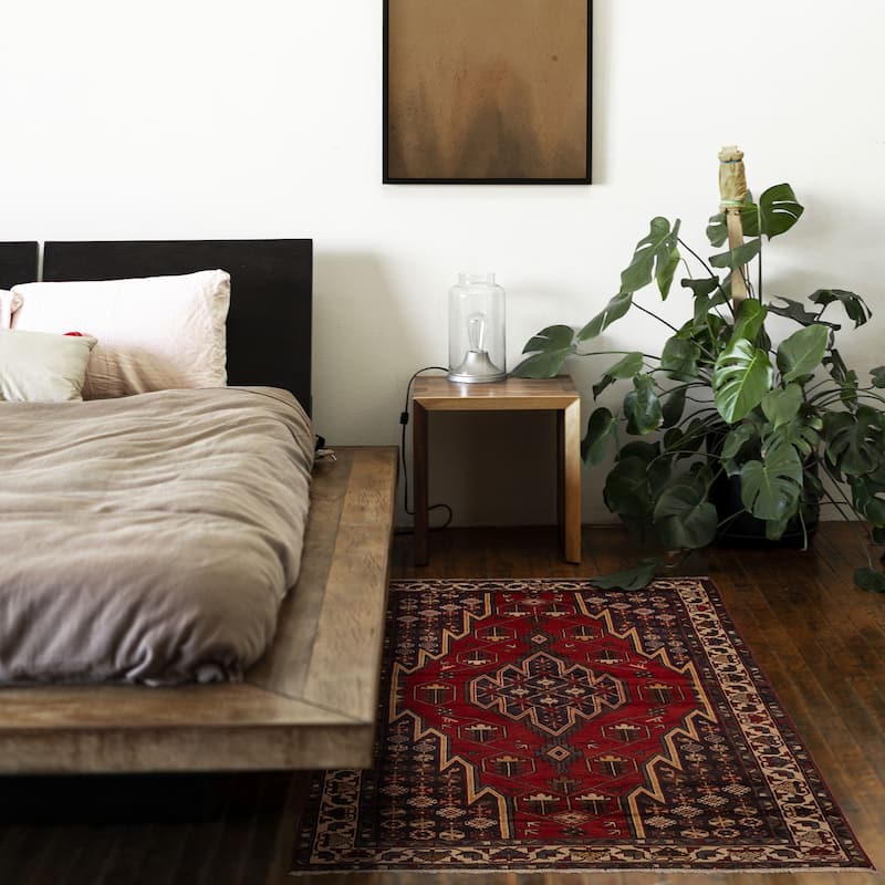 ECARPETGALLERY Hand-knotted Andelz Red Wool Rug - 4'1 x 6'11