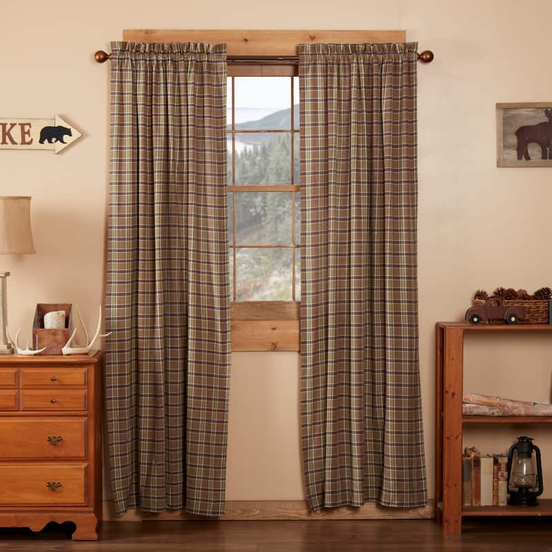 Wyatt Panel Set of 2 84x40 - Panel 84x40 - Panel 84x40 - 84 Inches - Khaki/Raven/Moss Green
