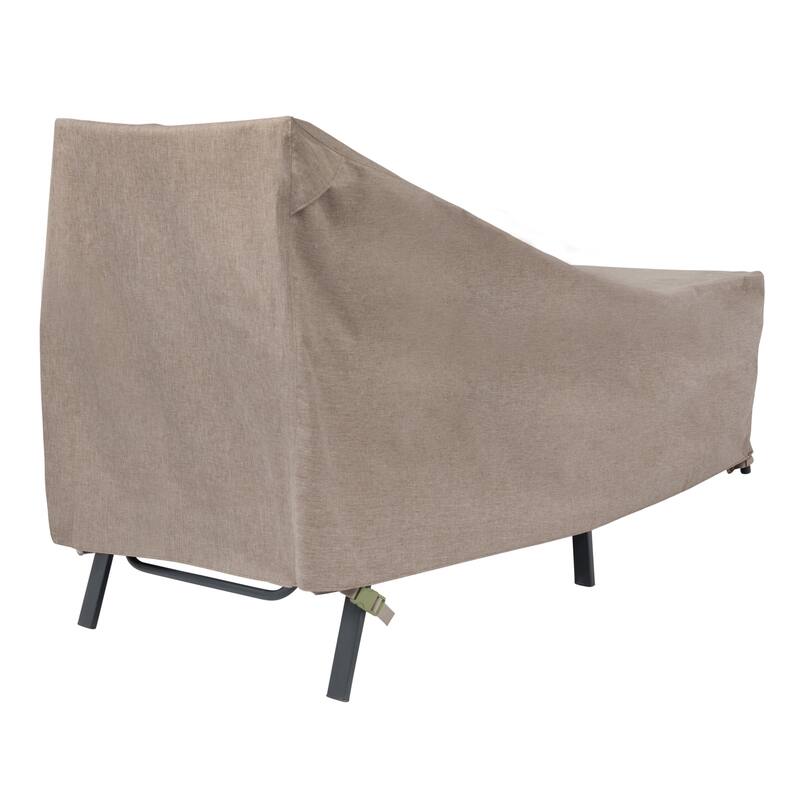 Modern Leisure® Garrison Patio Chaise Lounge Cover, Waterproof, 65"L x 28"W x 29"H, Sandstone, 2-Pack