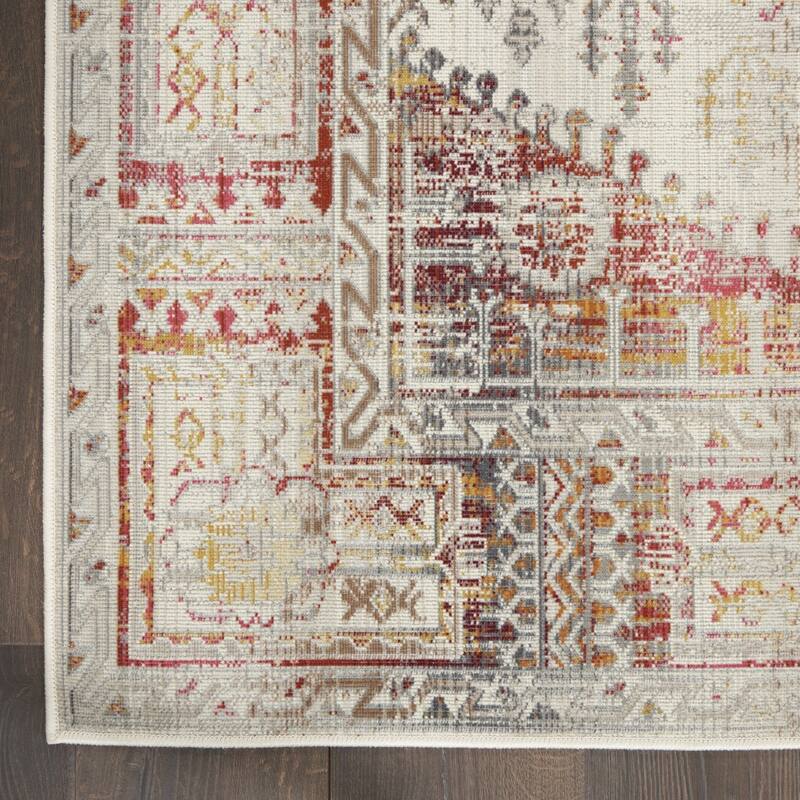 HomeRootsFloral Transitional Rectangle Area Rug - 142' X '106' X '0.5
