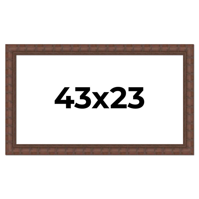 43x23 Frame Pewter Solid Wood Picture Frame Width 1.625 Inches | Interior Frame Depth 0.6875 Inches