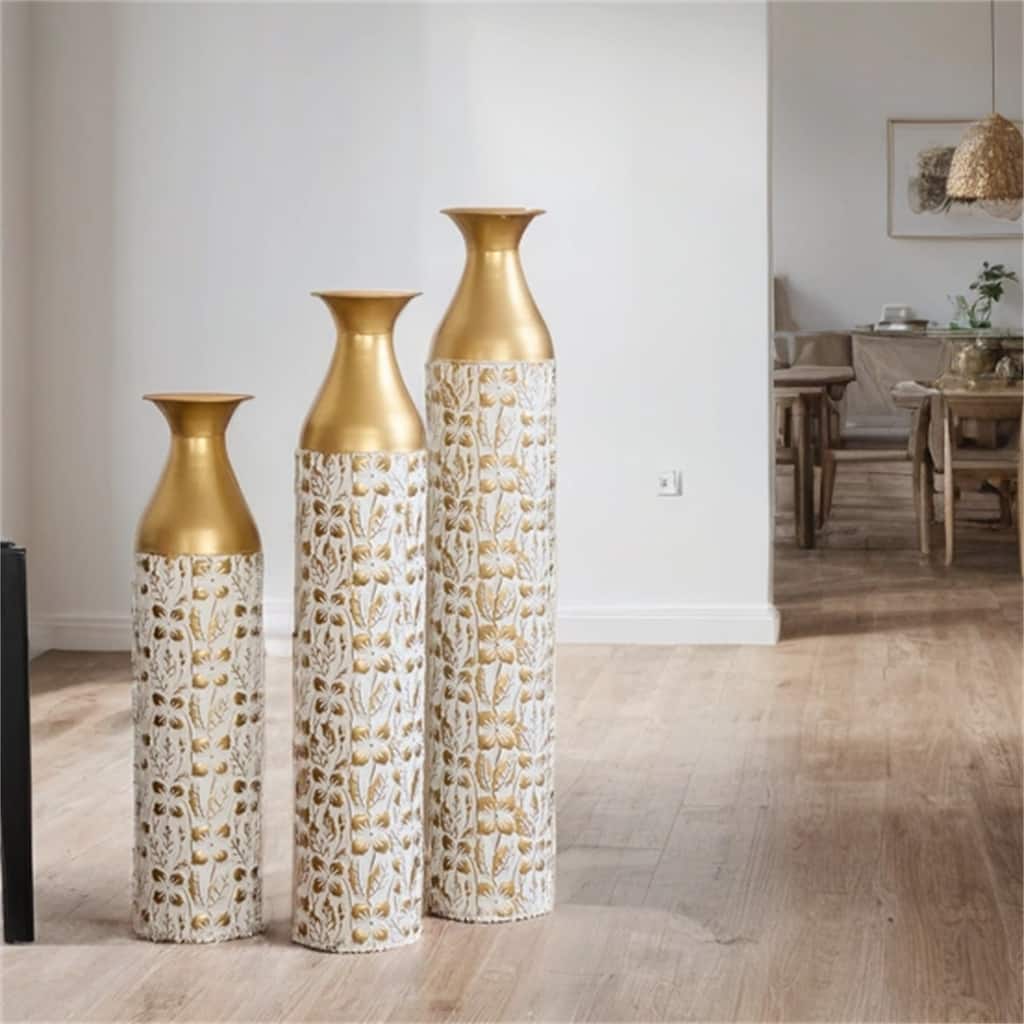 High Independent Decorative Metal Floor Vase (Set of 3)