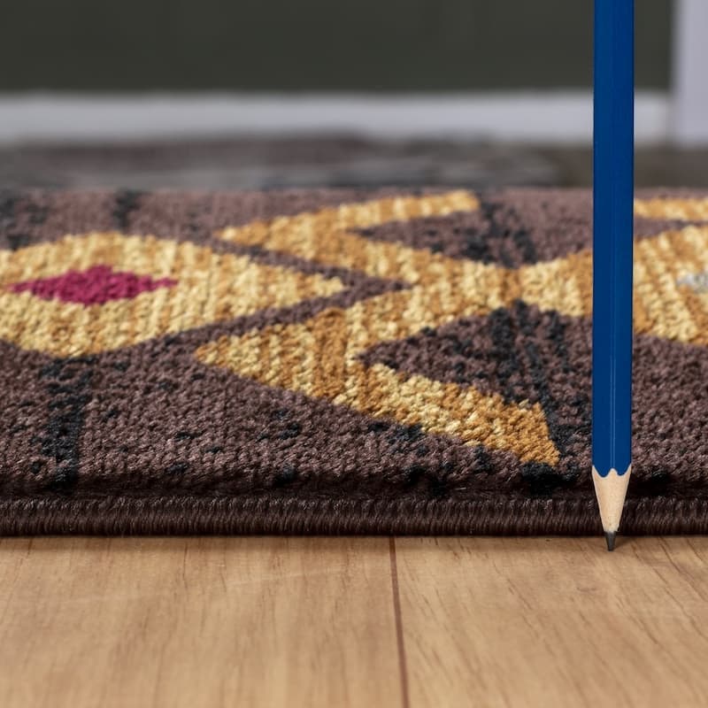 Tribes GC_YLS4005 Brown Southwest Area Rug