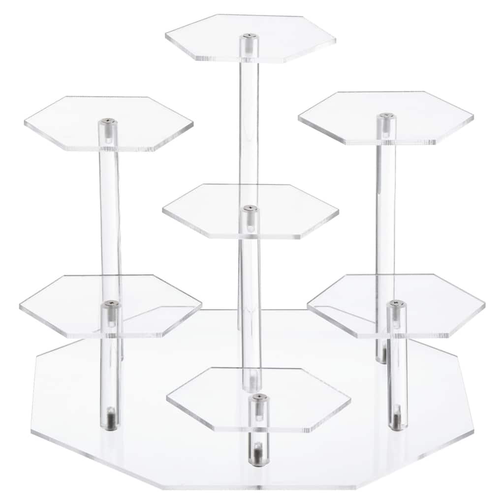 Acrylic Display Stand for Figures, 7 Tier Acrylic Showcase Stand Clear
