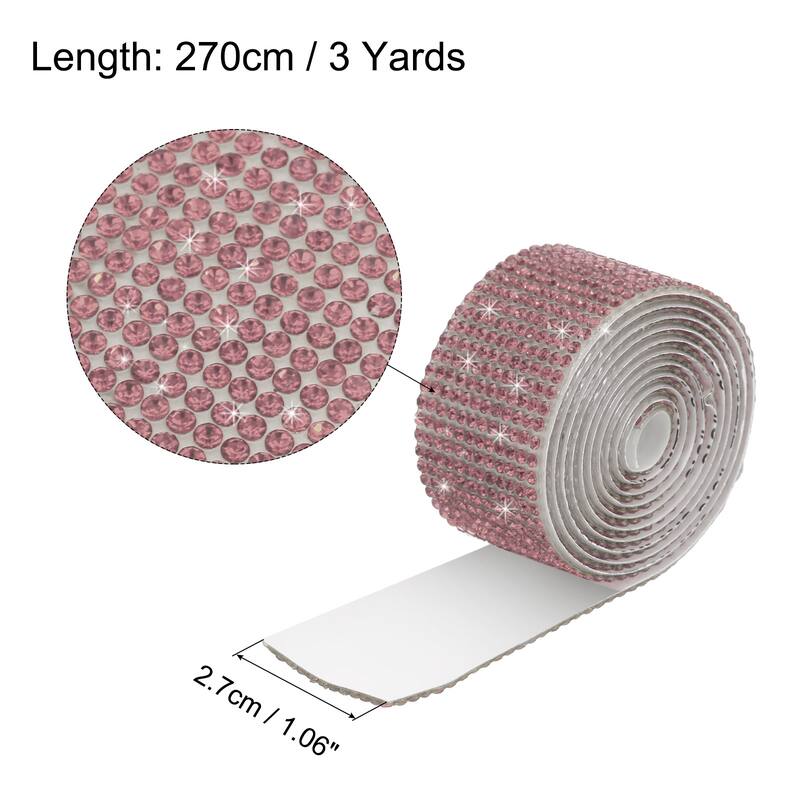 3Roll 3 Yards 8mm Diamond Ribbon White