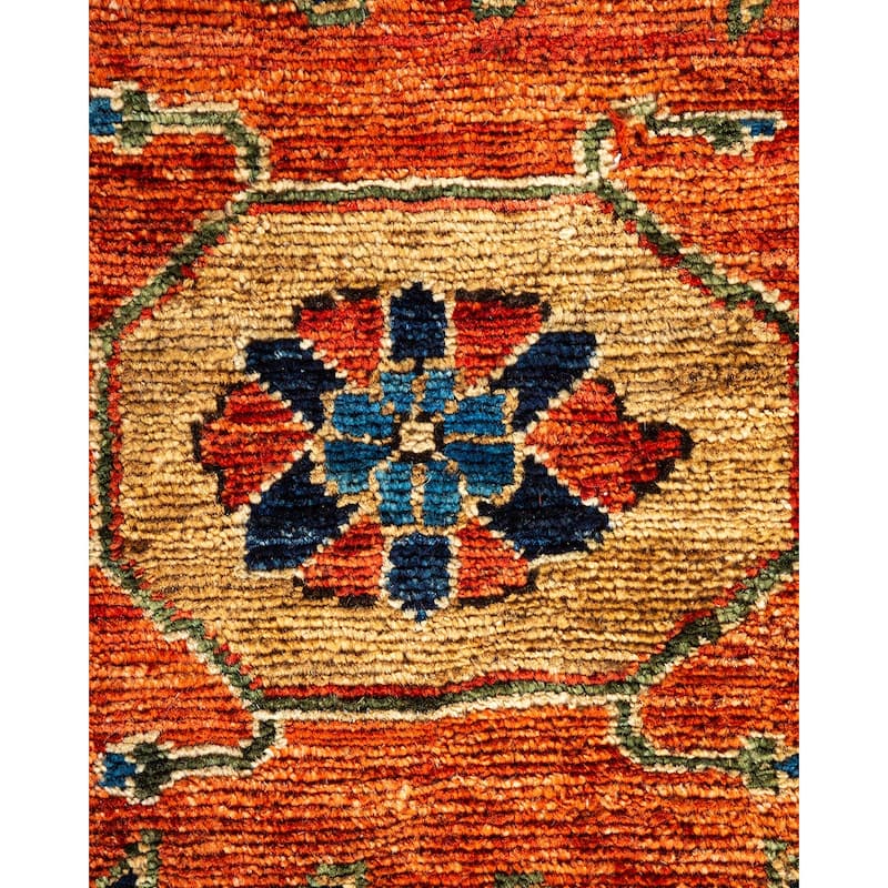 Overton Hand Knotted Wool Vintage Inspired Traditional Serapi Ivory Area Rug - 10' 4" X 8' 2"