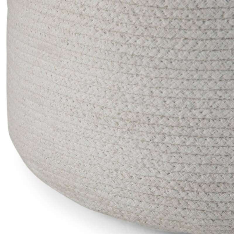 WYNDENHALL Winslet Round Braided Pouf