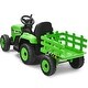 12V Kids Ride On Tractor with Trailer Ground Loader-Green - Bed Bath ...
