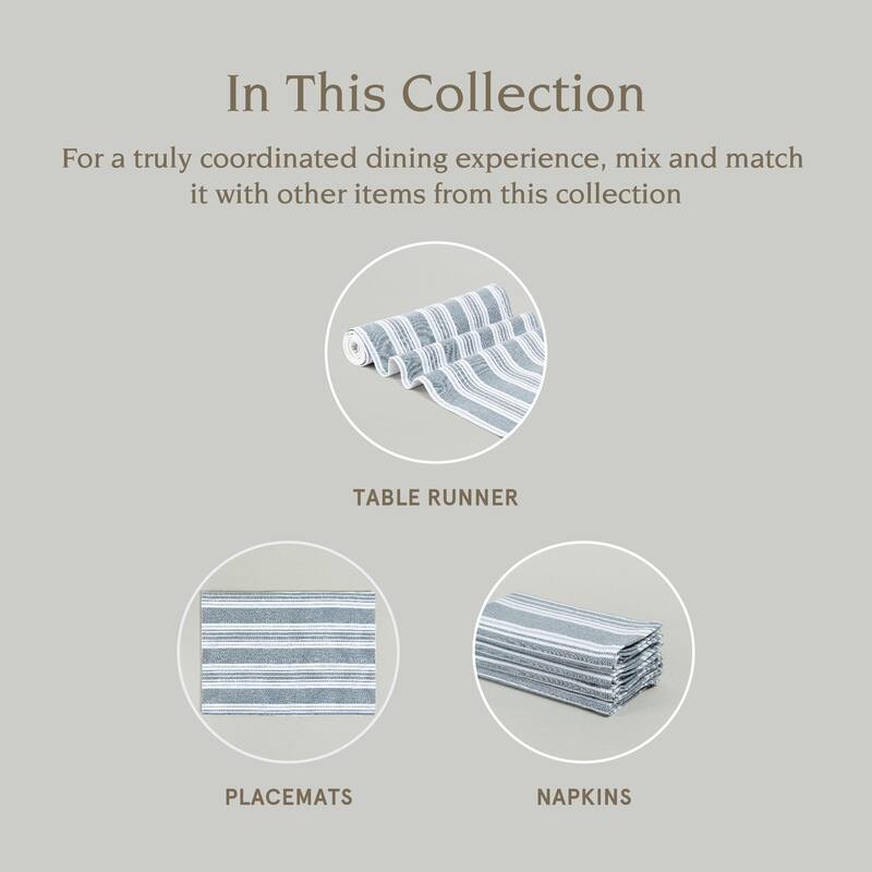 over&back 100% Cotton Woven Placemats - Machine Washable - Set of 4