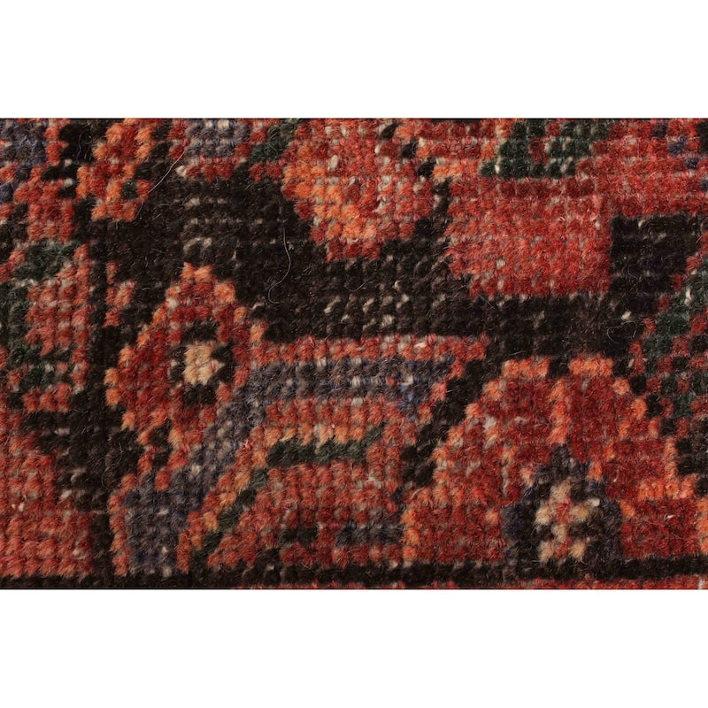 ECARPETGALLERY Hand-knotted Antalya Vintage Dark Red Wool Rug - 3'10 x 7'1