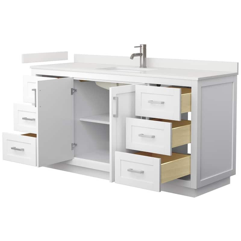 Wyndham Collection WCF292966S-QTZ-UNSMXX Miranda 66" Free Standing