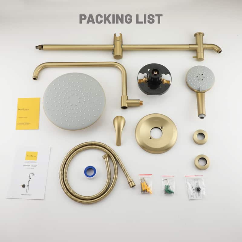 Dual Function Wall Mount Integrated Shower System with Control Valve Shower