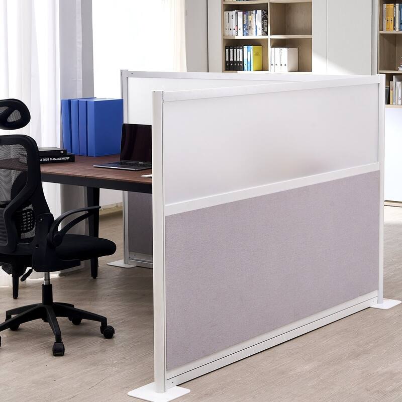 2-Pack Freestanding Office Partition 72"x48" Cubicle Walls - 72 x 7.8 x 48 in