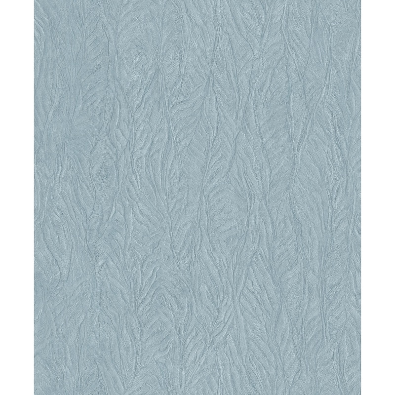 Galerie Wallcoverings Ambiance Leaf Emboss Vinyl on Non-woven Matte Wallpaper Roll - 33 feet x 21 inches - Light Blue