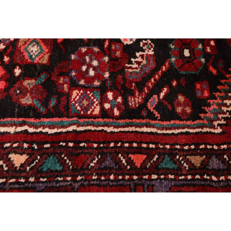 ECARPETGALLERY Hand-knotted Anadol Black, Red Wool Rug - 4'4 x 9'3