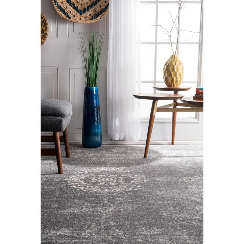 Nuloom Traditional Overdyed Medallion Area Rug