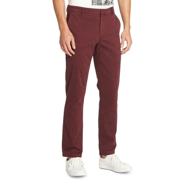 DKNY Mens Pants Red Size 38x30 Chino Slim Fit Straight Leg Stretch. Opens flyout.
