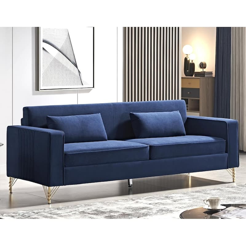 Aesthetic 85.8" Velvet Sofas for Living Room 3 Seater Sofa with Classic Modern Appeal and Luxurious Soft Comfort