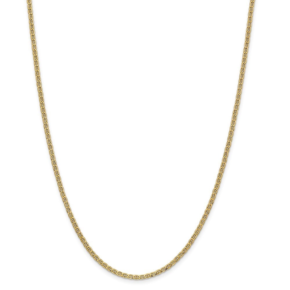 10k Yellow Gold 1.25mm Flat Figaro Chain Bracelet With Secure Lobster Clasp 7inch for Men Women 
