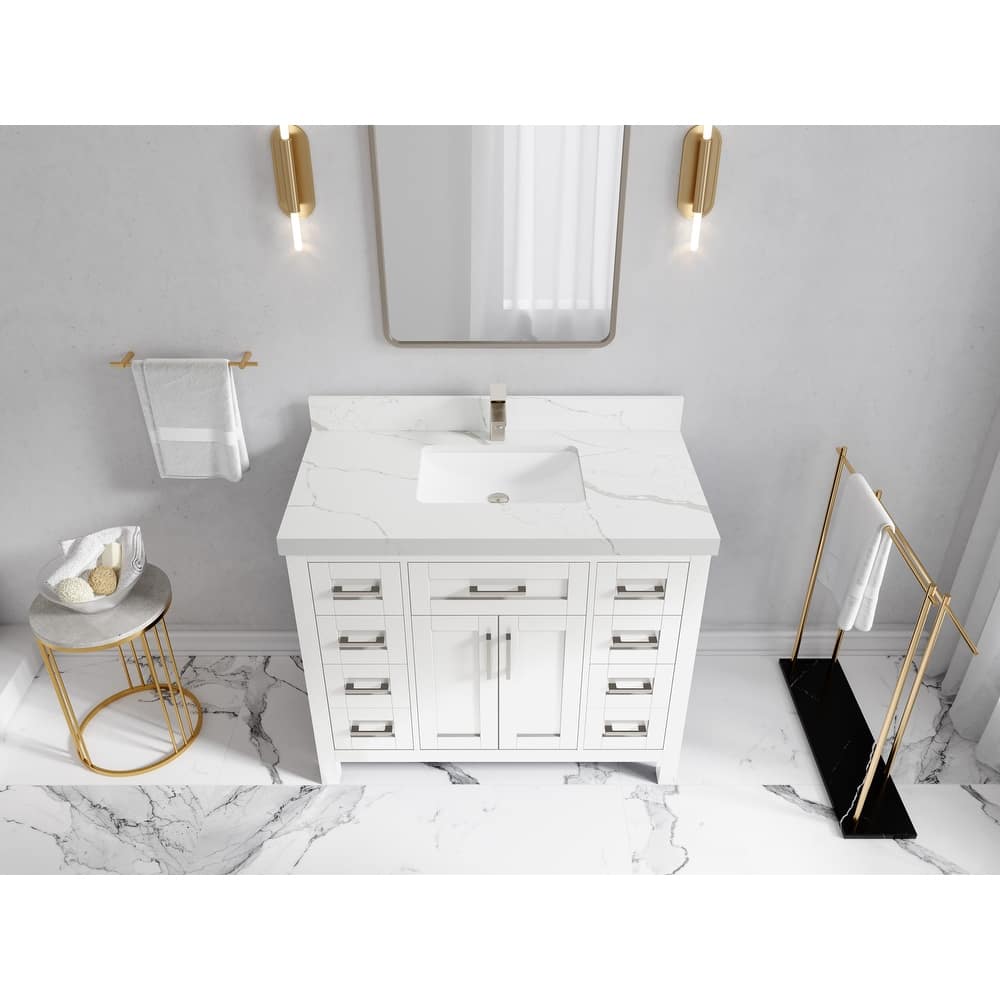 Willow Collections 42 in. W x 22 in. D Cambridge Single Sink Bathroom Vanity with Countertop