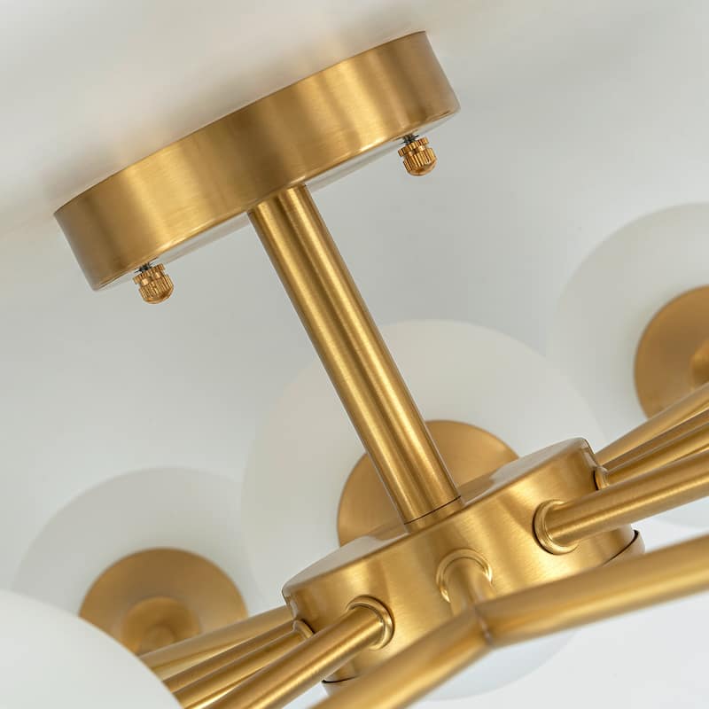 38.5" Mid Century Semi Flush Mount Ceiling Light Modern Sputnik Chandelier - W38.6"