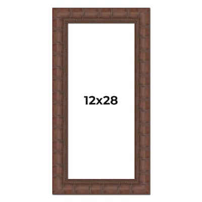 12x28 Frame Pewter Solid Wood Picture Frame Width 1.625 Inches | Interior Frame Depth 0.6875 Inches