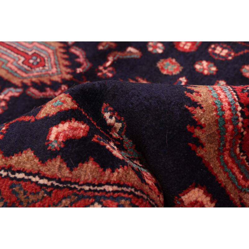 ECARPETGALLERY Hand-knotted Konya Anatolian Dark Navy Wool Rug - 3'5 x 10'2