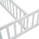 preview thumbnail 17 of 58, Double Twin Size House-Style Floor Bed with Fence and Guardrails without Door