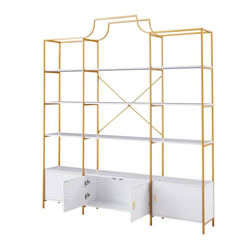78 Inch 4 Tiers Home Office Bookcase Bookshelf