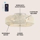 preview thumbnail 8 of 8, Ceiling Fan, Remote-Controlled, Modern Bohemian, By JONATHAN Y - 7.5 H x 19.5 L x 19.5 W
