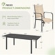 preview thumbnail 129 of 174, Patio Dining Set, Outdoor Dining Table and Chairs Set with Textilene Chairs, Adjustable Umbrella Hole for Garden, Backyard