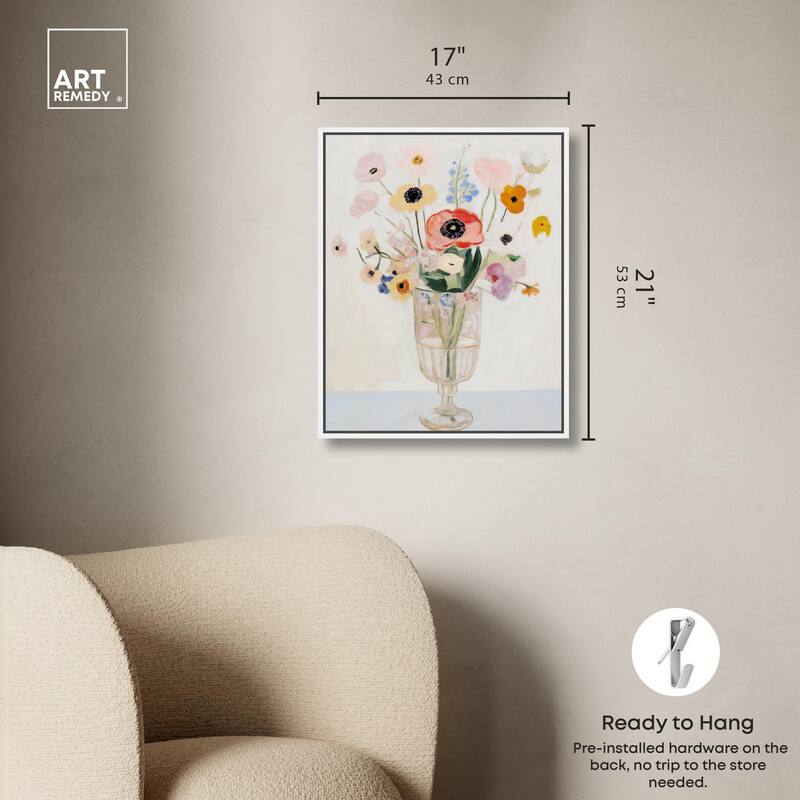 Gentle Bouquet Canvas by Art Remedy